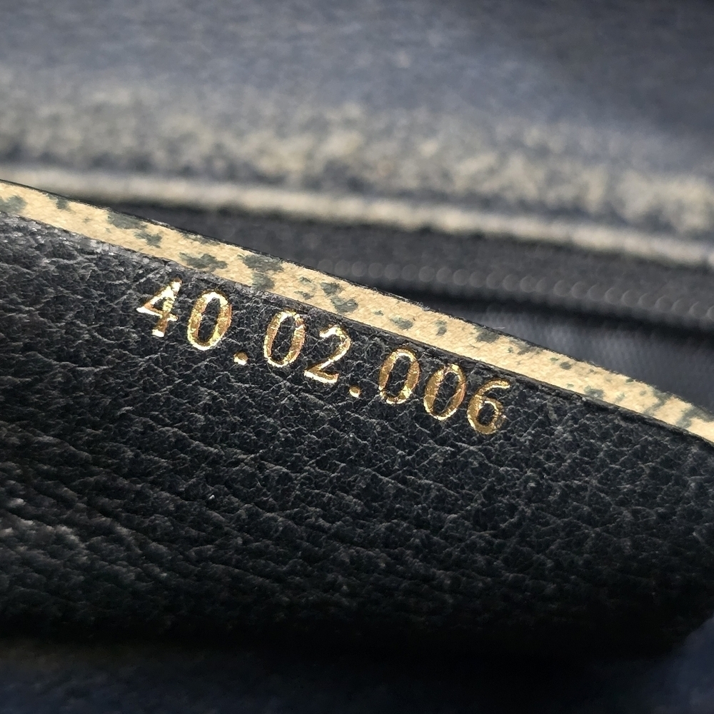 GUCCI - Vintage GG Sherry Line Boston Bag in Rare Navy Blue, PVC & Leather - Picture 14 of 16